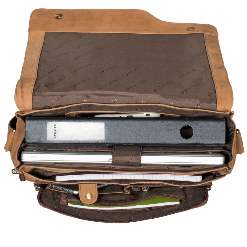 "Marlon" Elegante Ledertasche Herren Business mit 15.6 Zoll Laptop-Fach