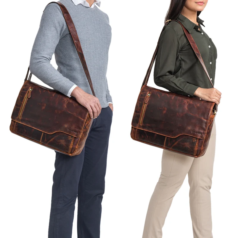 "Marlon" Elegante Ledertasche Herren Business mit 15.6 Zoll Laptop-Fach