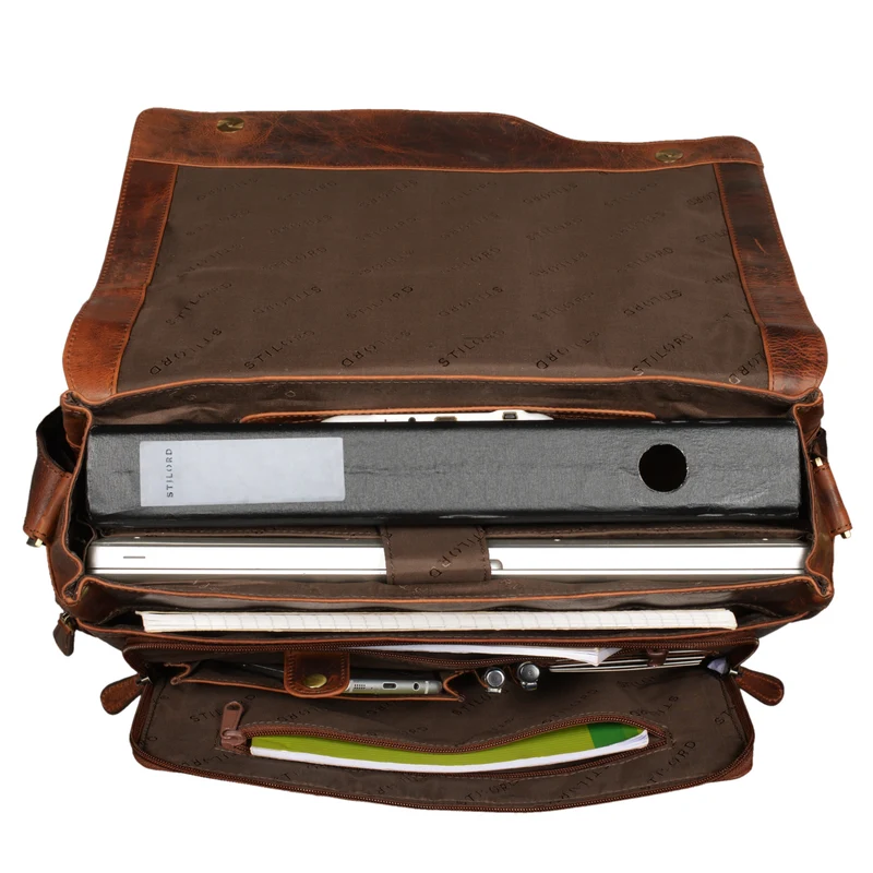 "Marlon" Elegante Ledertasche Herren Business mit 15.6 Zoll Laptop-Fach