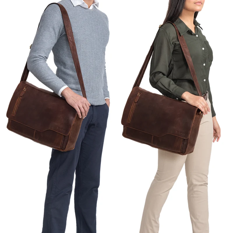 "Marlon" Elegante Ledertasche Herren Business mit 15.6 Zoll Laptop-Fach