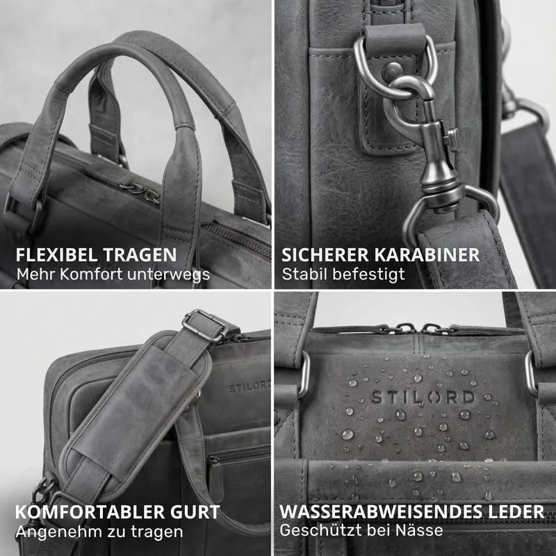 "Nico" Große Businesstasche aus Hochwertigem Leder 15.6 Zoll