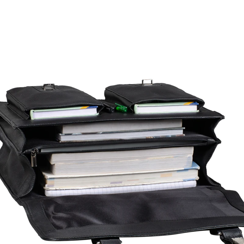 "Kronos" Aktentasche Herren Lehrertasche Echtleder Groß