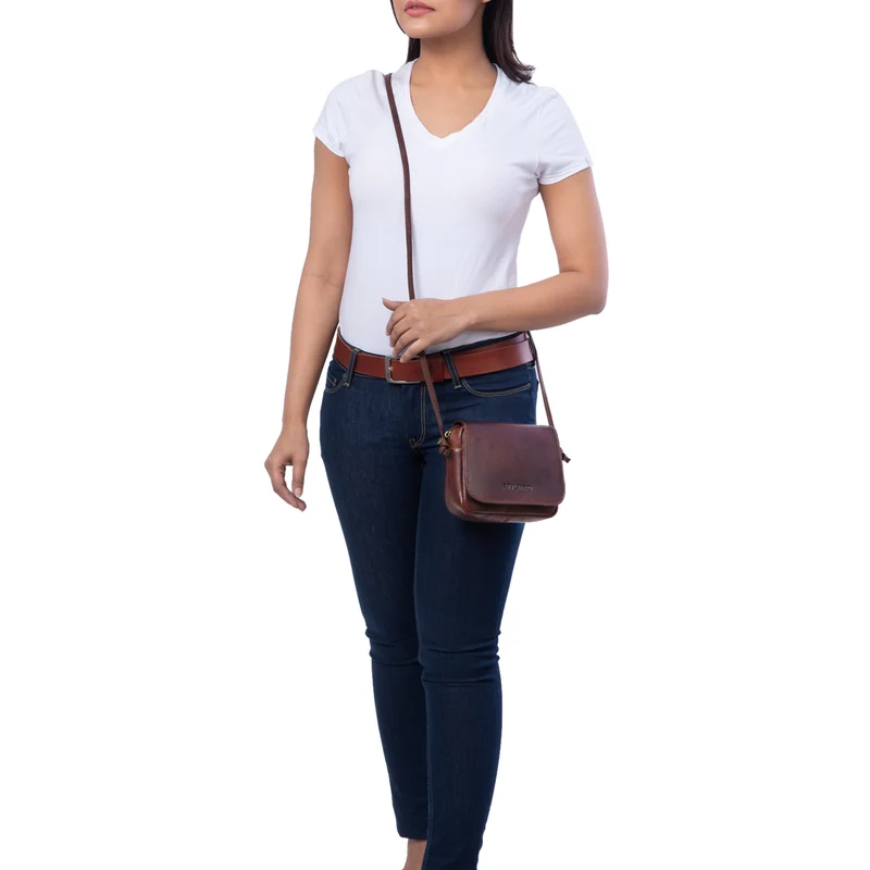 "Marie" Kleine Schultertasche Damen Leder