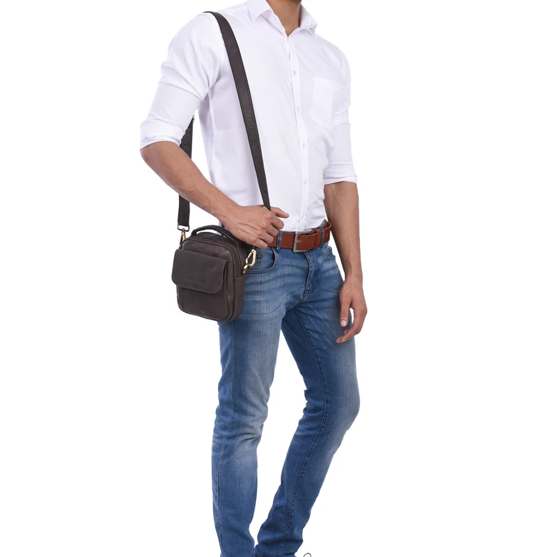 "Keith" Kleine Herrentasche Leder