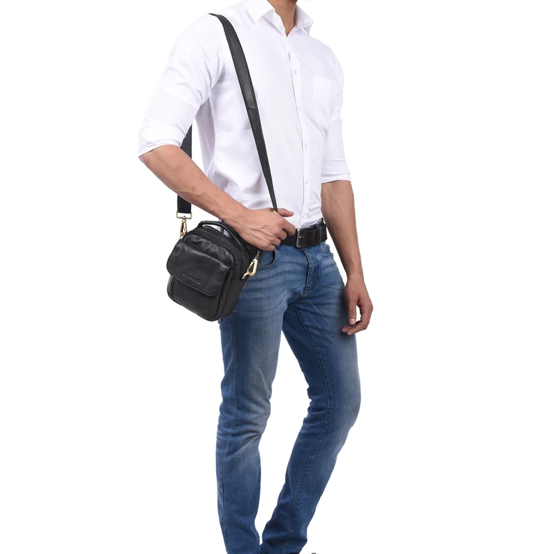 "Keith" Kleine Herrentasche Leder