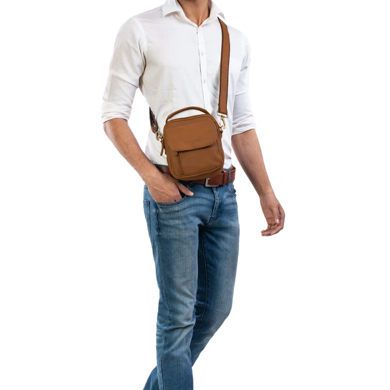 "Keith" Kleine Herrentasche Leder