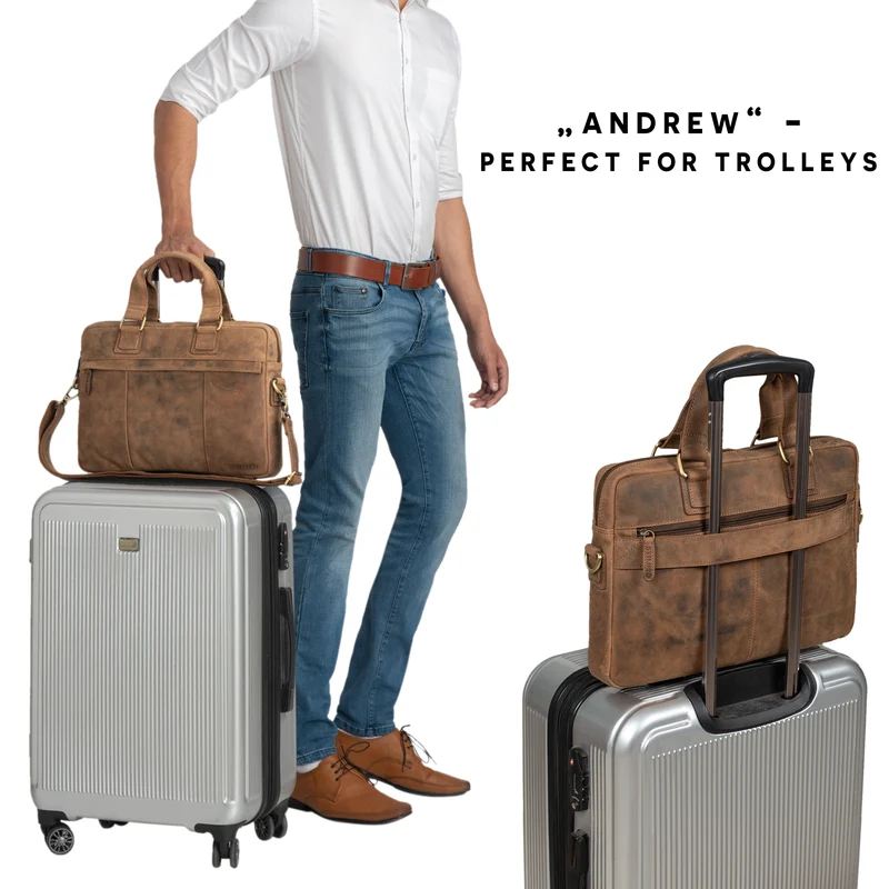 "Andrew" Vintage Business Ledertasche