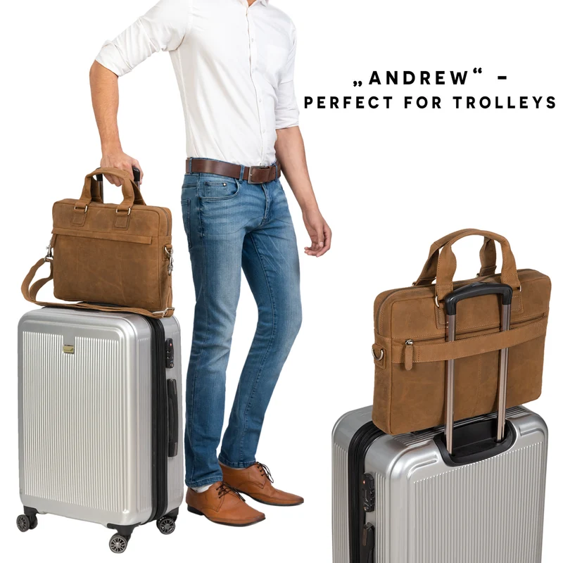 "Andrew" Vintage Business Ledertasche