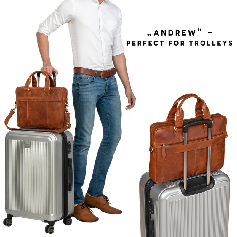 "Andrew" Vintage Business Ledertasche