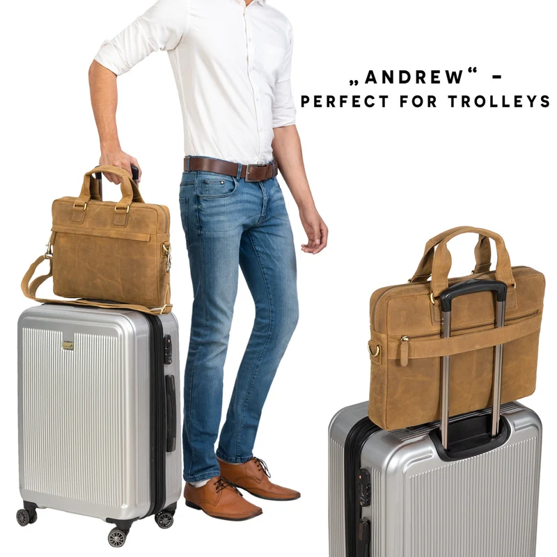 "Andrew" Vintage Business Ledertasche