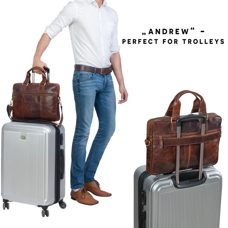 "Andrew" Vintage Business Ledertasche