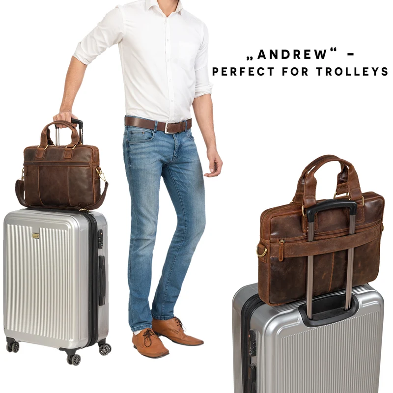 "Andrew" Vintage Business Ledertasche