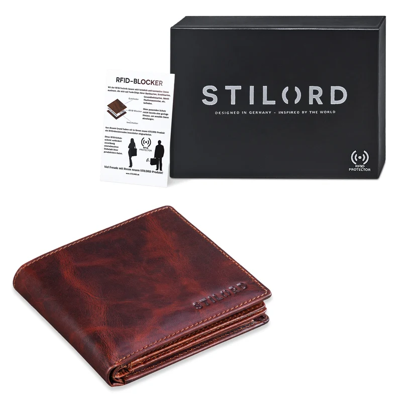 "Guillermo" RFID Leder Portemonnaie Männer