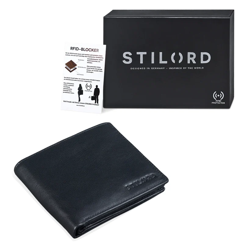 "Guillermo" RFID Leder Portemonnaie Männer