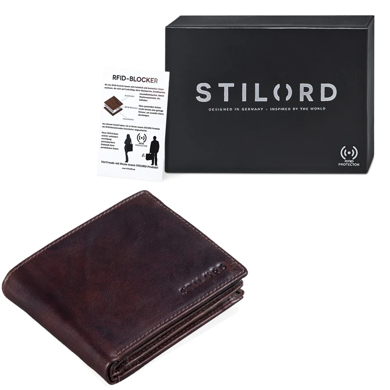 "Guillermo" RFID Leder Portemonnaie Männer