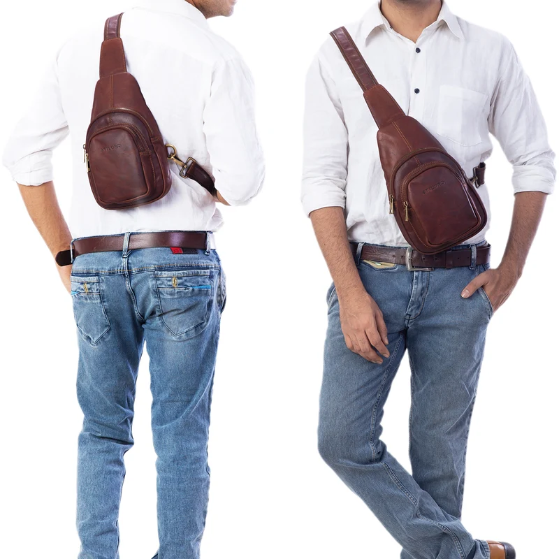 "Piet" Brusttasche Leder Herren