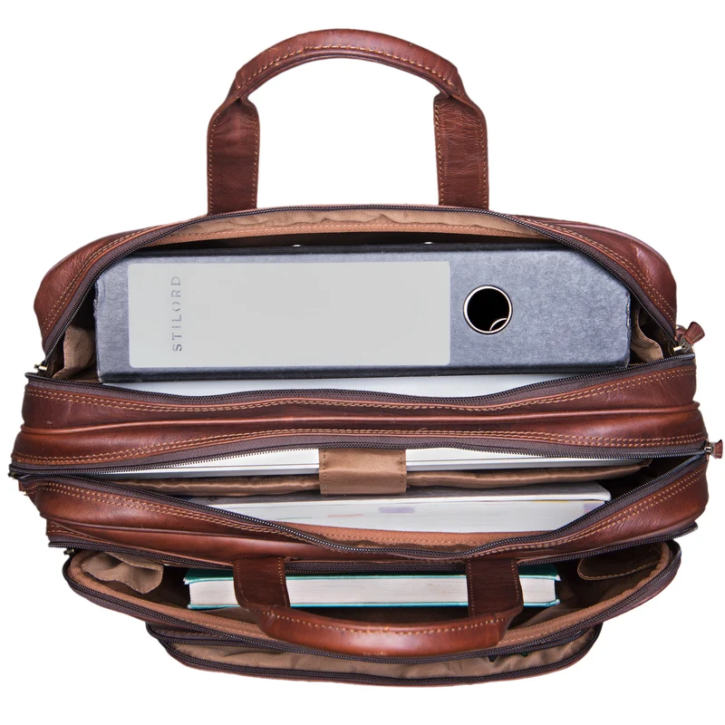 "Artemis" Vintage Lehrertasche Leder Aktentasche