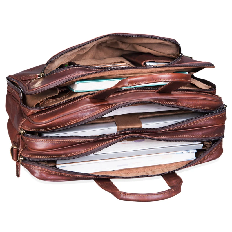 "Artemis" Vintage Lehrertasche Leder Aktentasche