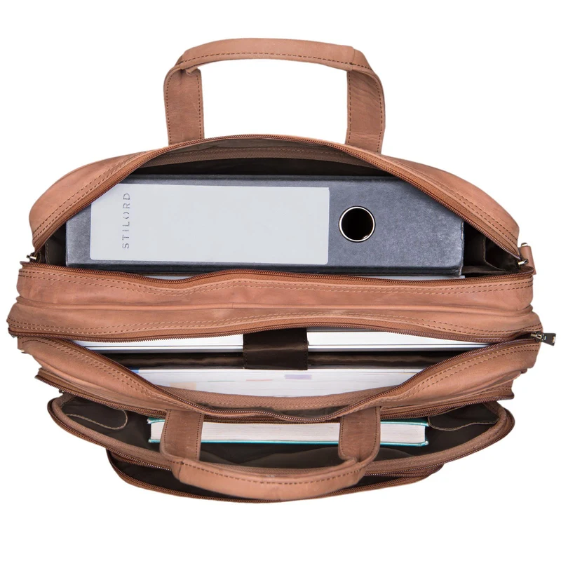 "Artemis" Vintage Lehrertasche Leder Aktentasche