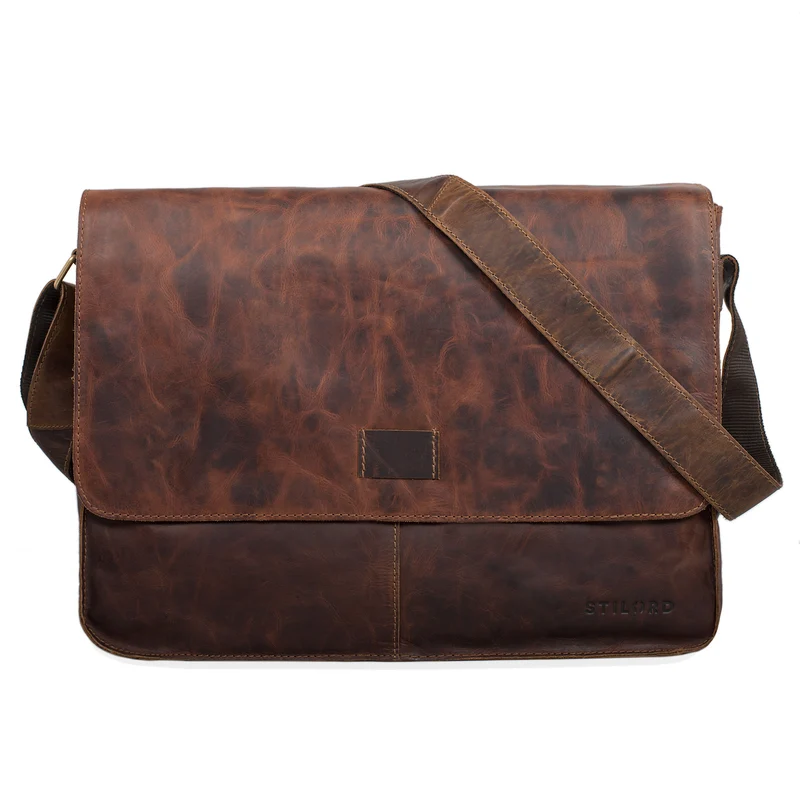 "Hannes" Umhängetasche Leder Vintage braun