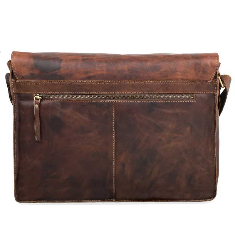 "Hannes" Umhängetasche Leder Vintage braun
