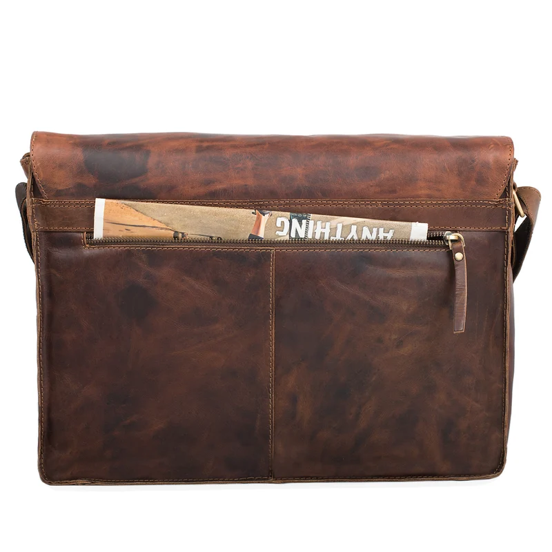 "Hannes" Umhängetasche Leder Vintage braun