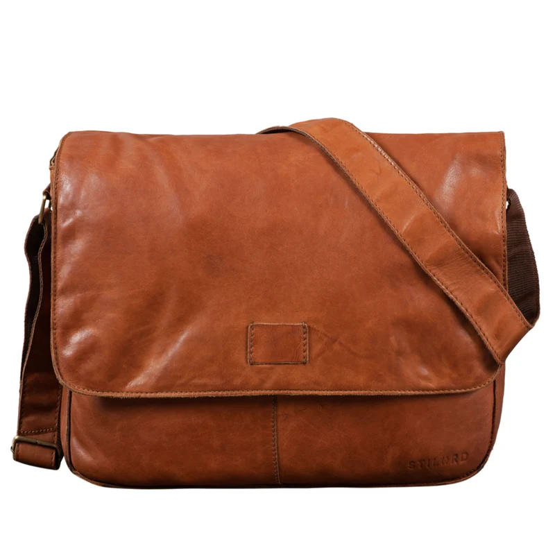"Hannes" Umhängetasche Leder Vintage braun