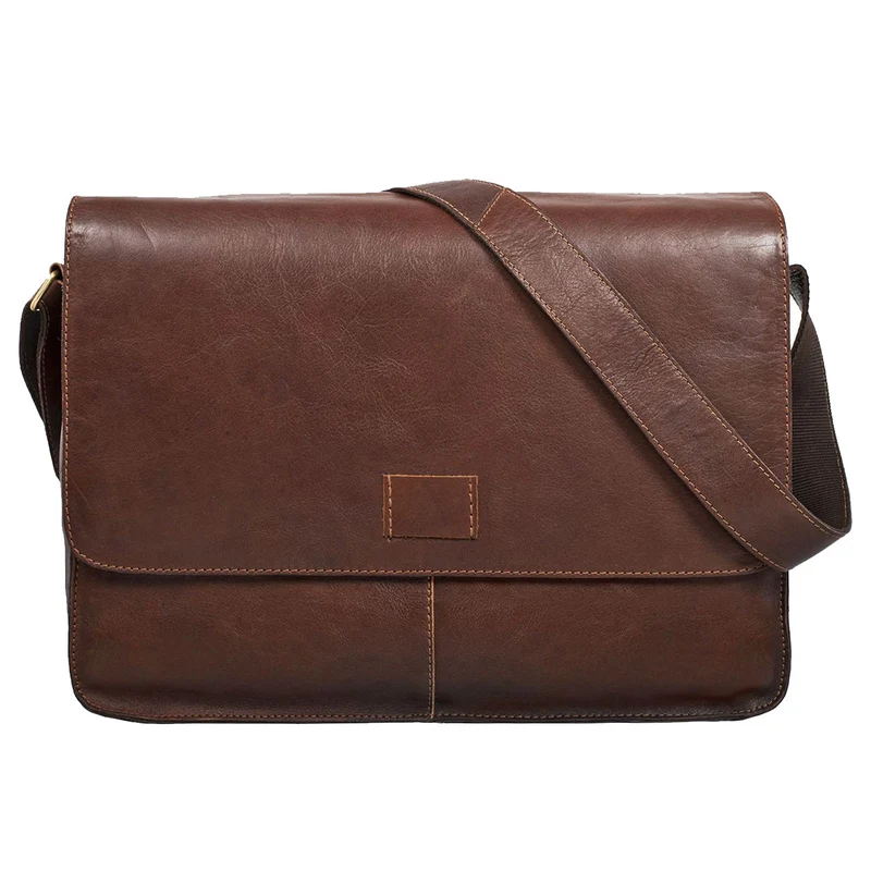 "Hannes" Umhängetasche Leder Vintage braun