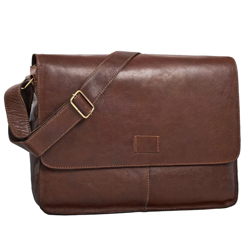 "Hannes" Umhängetasche Leder Vintage braun