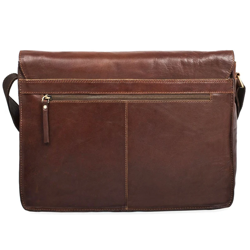 "Hannes" Umhängetasche Leder Vintage braun