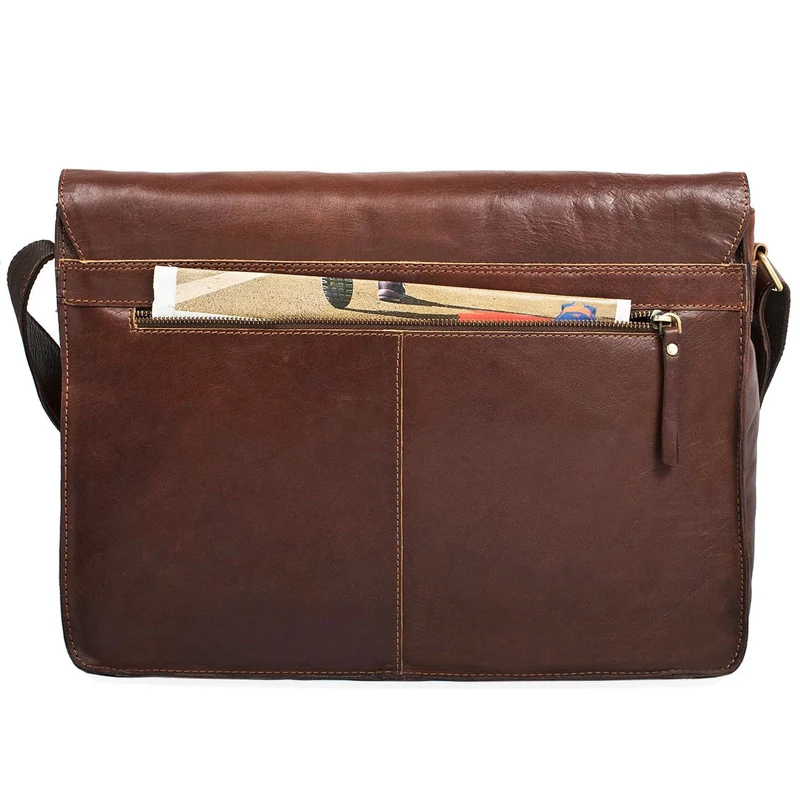 "Hannes" Umhängetasche Leder Vintage braun