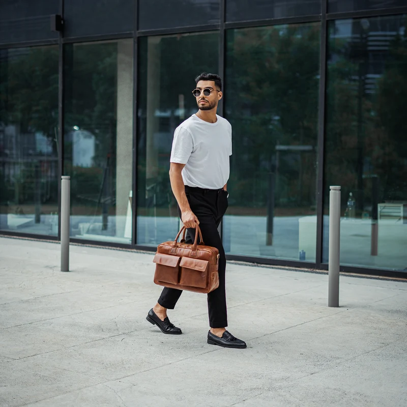 "Carlo" Laptoptasche Leder Herren
