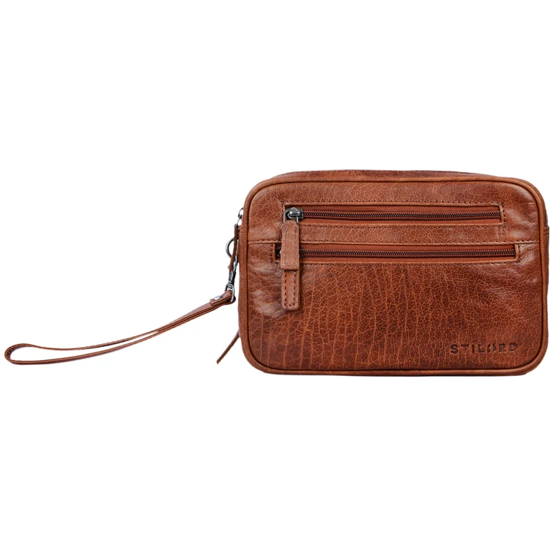 "Nero" Vintage Handgelenktasche Clutch Herren Echtleder