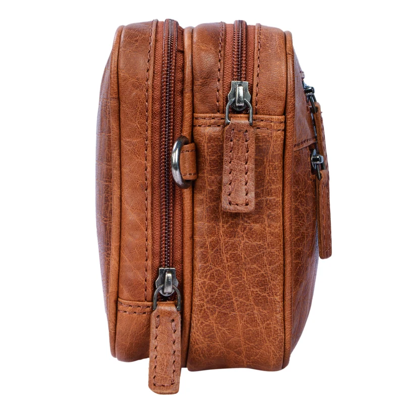 "Nero" Vintage Handgelenktasche Clutch Herren Echtleder