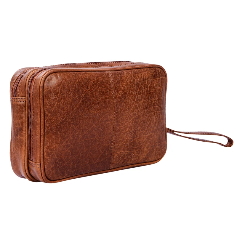 "Nero" Vintage Handgelenktasche Clutch Herren Echtleder