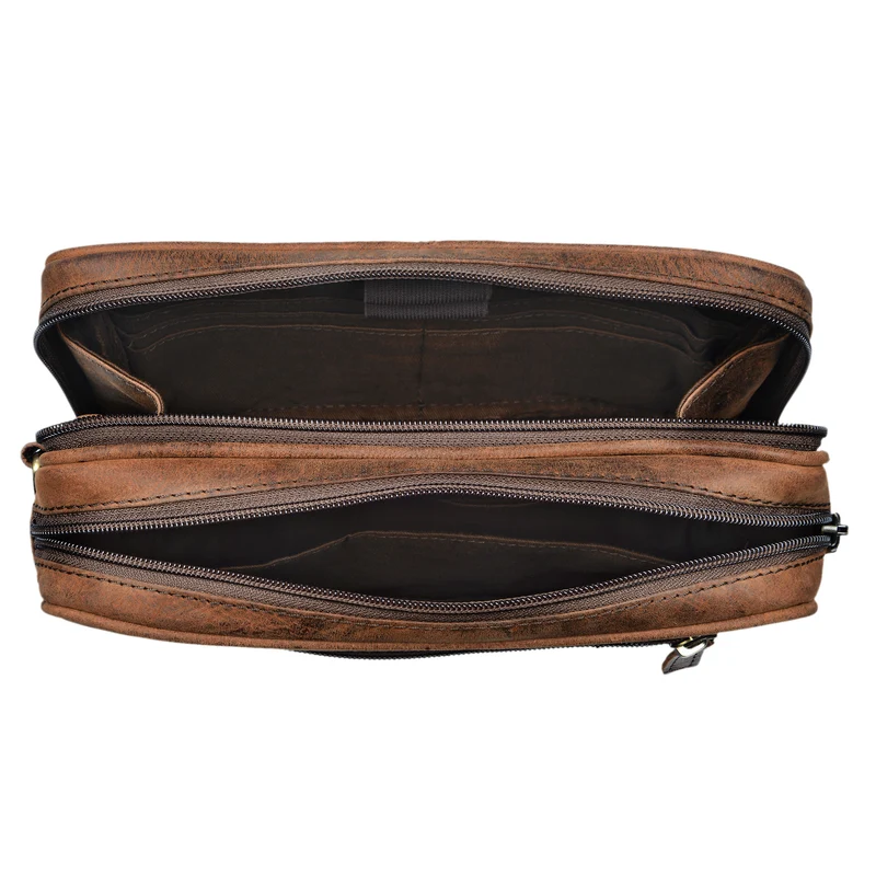 "Nero" Vintage Handgelenktasche Clutch Herren Echtleder