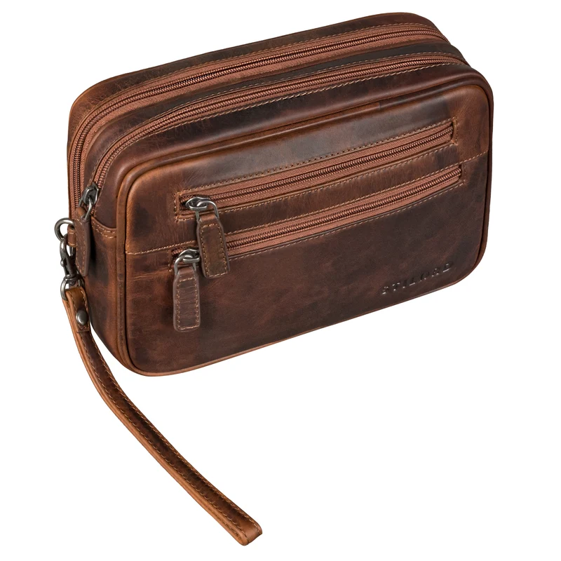 "Nero" Vintage Handgelenktasche Clutch Herren Echtleder