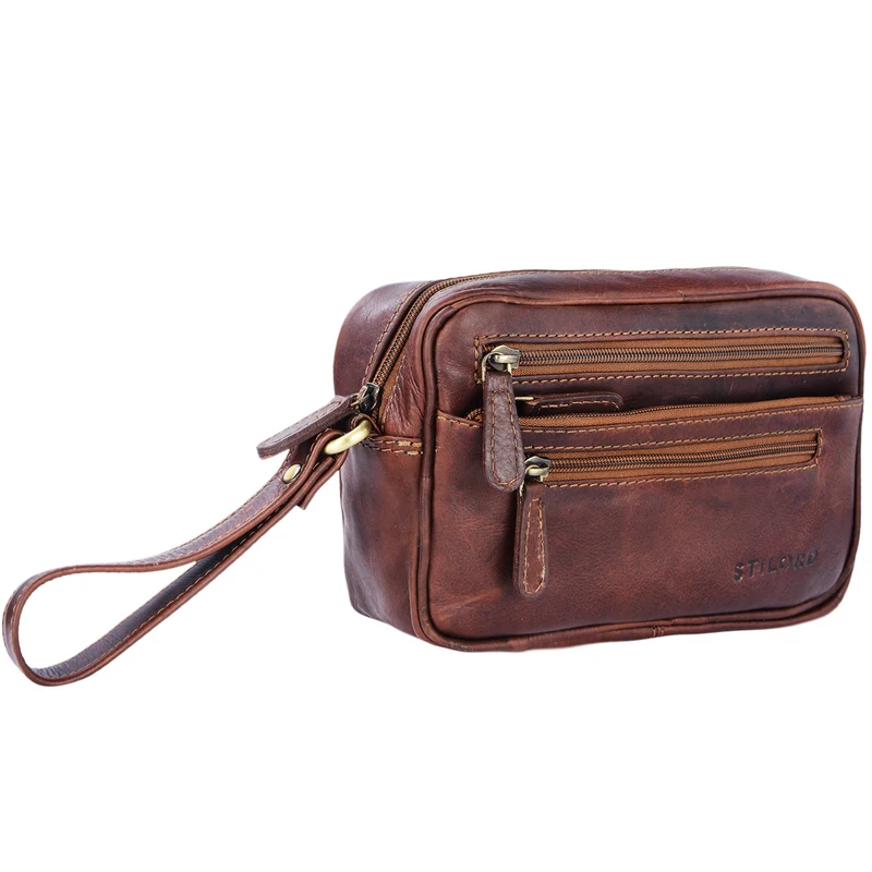 "Valerio" Handgelenktasche Herren Leder