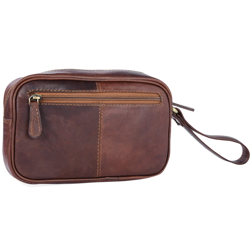 "Valerio" Handgelenktasche Herren Leder