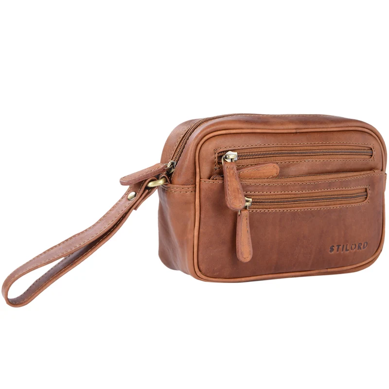 "Valerio" Handgelenktasche Herren Leder