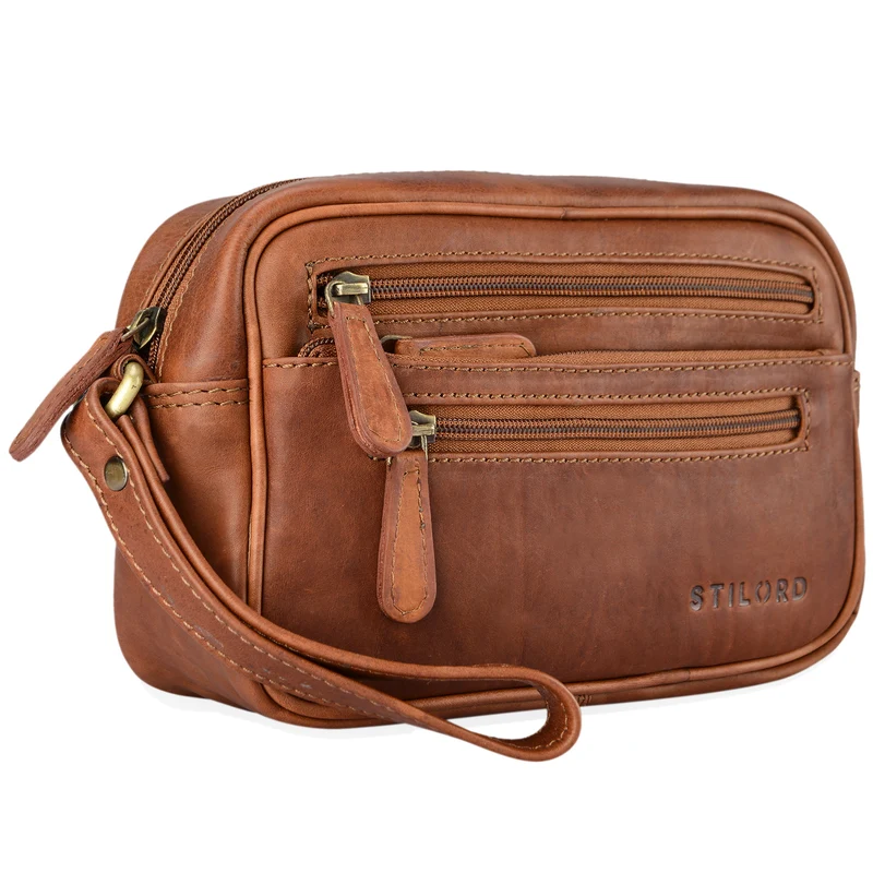 "Valerio" Handgelenktasche Herren Leder
