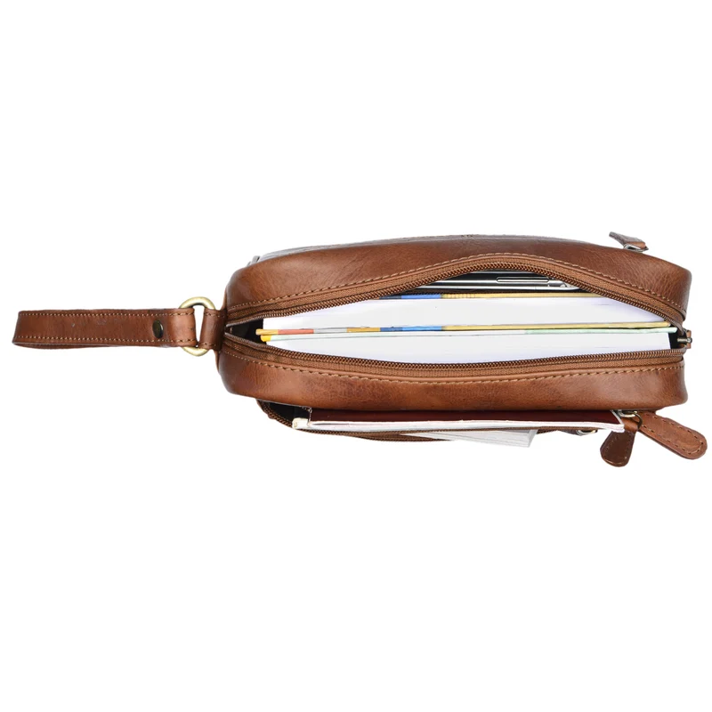 "Valerio" Handgelenktasche Herren Leder