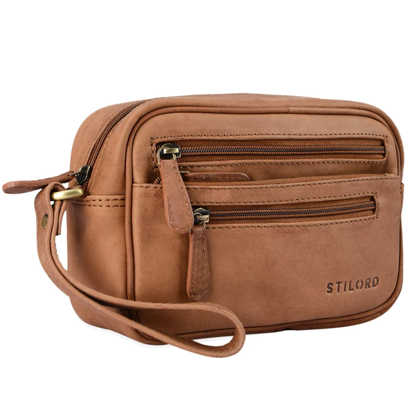"Valerio" Handgelenktasche Herren Leder