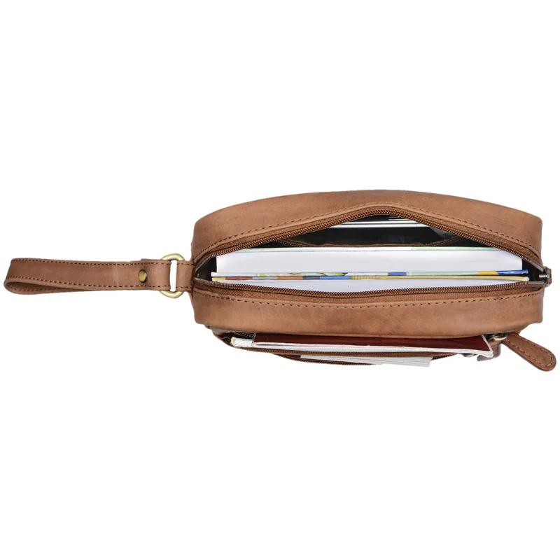 "Valerio" Handgelenktasche Herren Leder