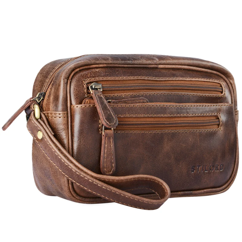 "Valerio" Handgelenktasche Herren Leder