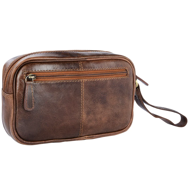 "Valerio" Handgelenktasche Herren Leder