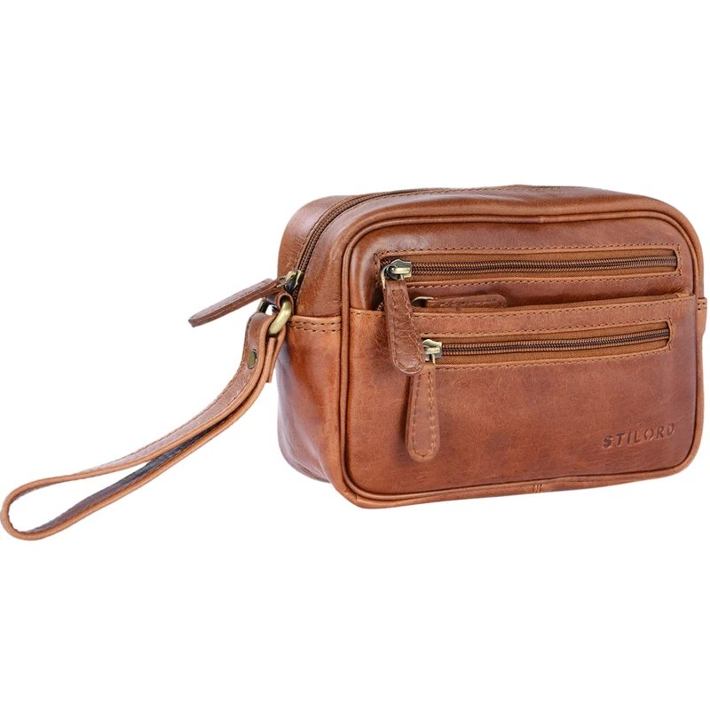 "Valerio" Handgelenktasche Herren Leder