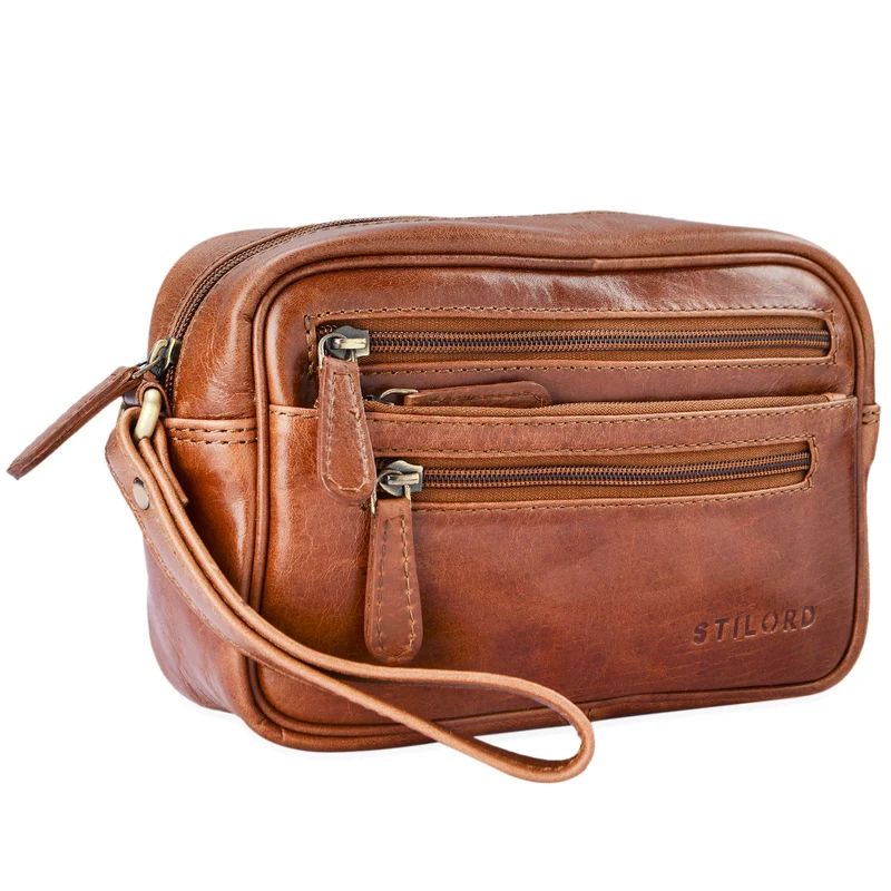 "Valerio" Handgelenktasche Herren Leder
