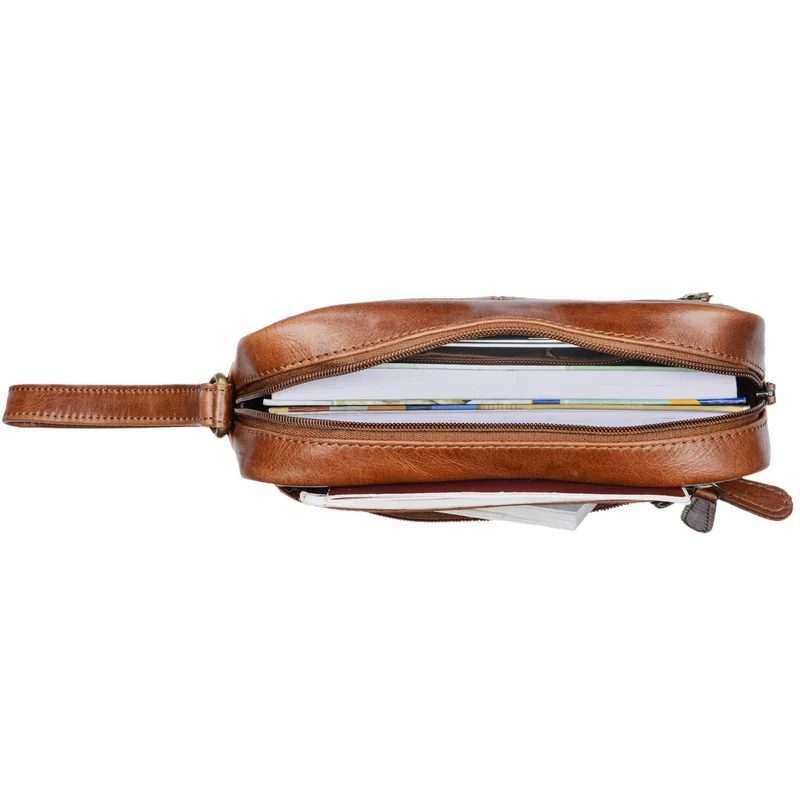 "Valerio" Handgelenktasche Herren Leder