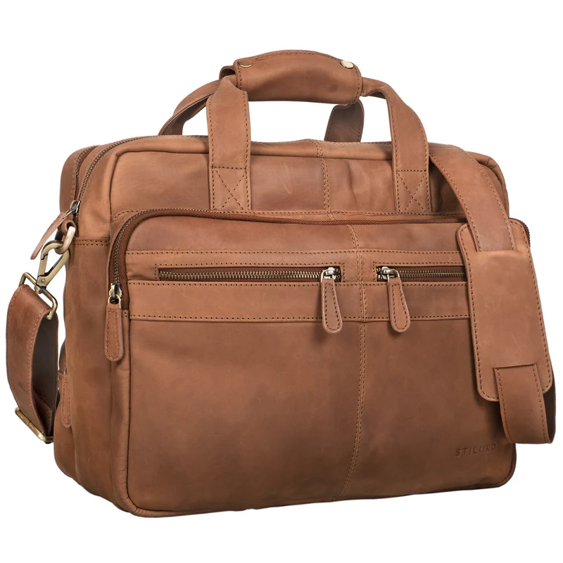 "Explorer" Lehrertasche Leder Herren Damen 10 Fächer